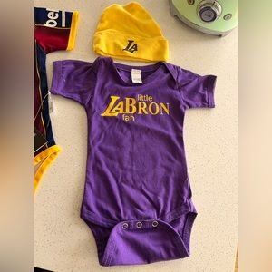 Baby onsie lakers fan